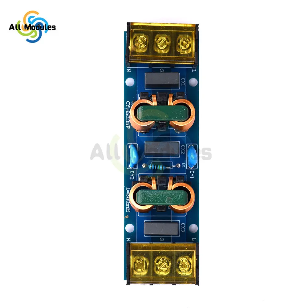 Moduł filtra EMI wysokiej częstotliwości dwustopniowa płyta filtra dolnoprzepustowego zasilania do wzmacniacza mocy PCB miedziany obwód filtra