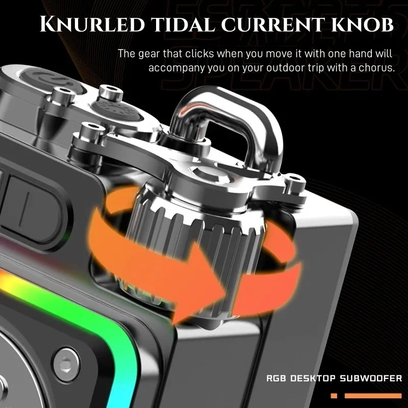 2025 جديد صغير الحجم سماعة لاسلكية تعمل بالبلوتوث مكبرات الصوت للهاتف المحمول أضواء RGB الرياضة في الهواء الطلق صندوق الصوت جيب مشغل MP3