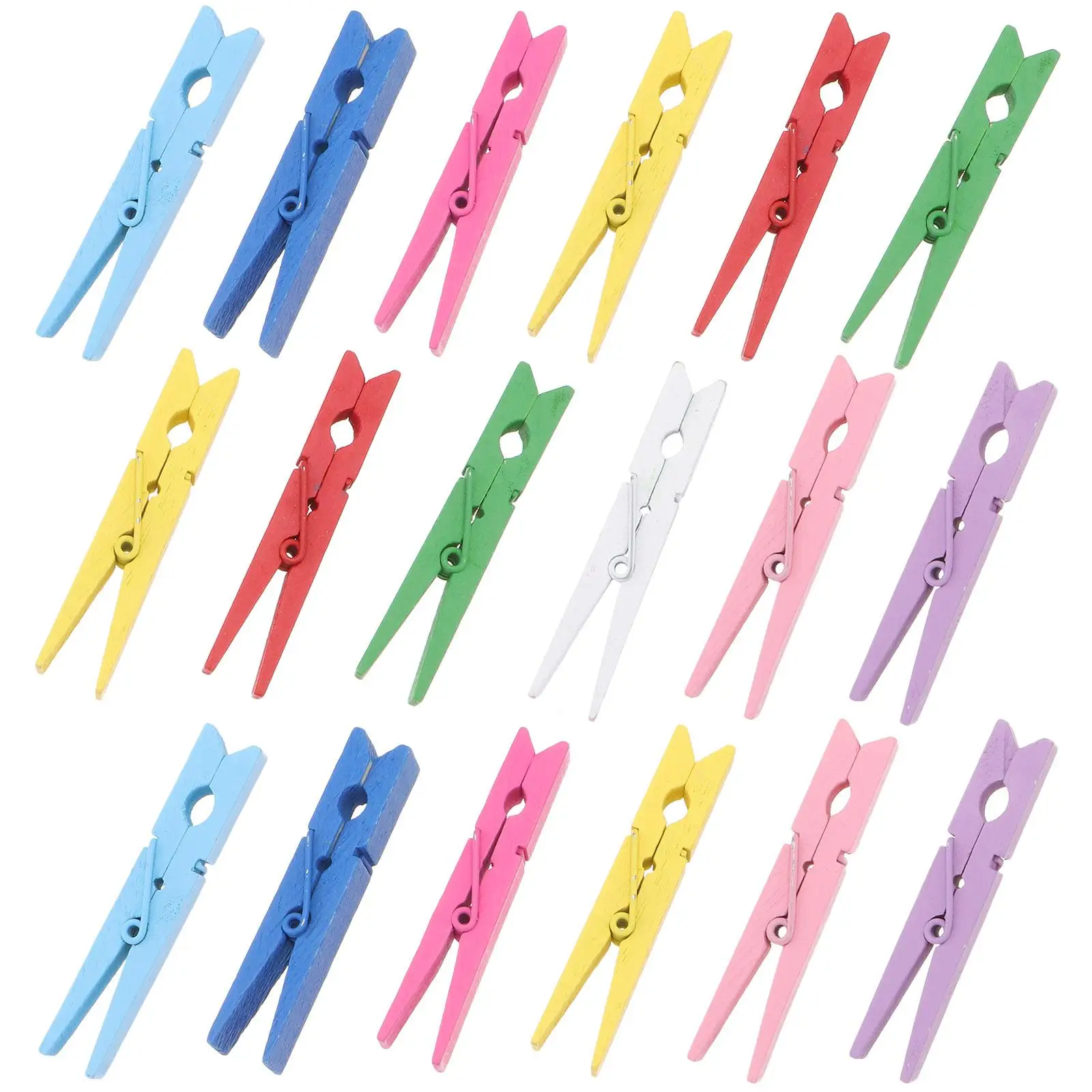 

40 Pcs Wooden Clothespins Hardwood Metal Large Size 2 9x0 4x0 6 Inch Random Color Ideal Clamping Holding Quilt Duvet