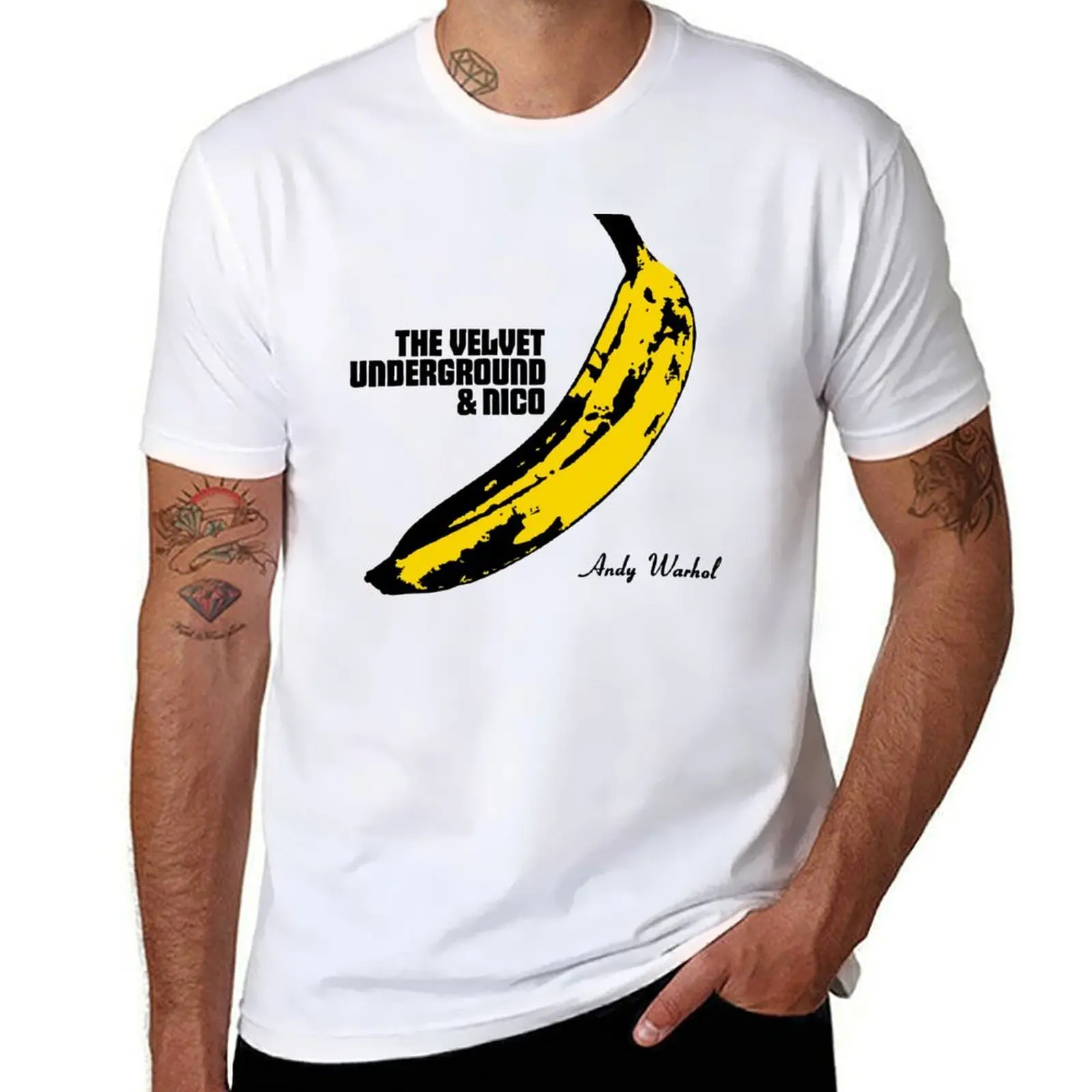 

The Velvet Underground & Nico, LARGE Print T-Shirt t shirts for man cotton funny t shirt men 100% cotton luxury brand T-Shirt