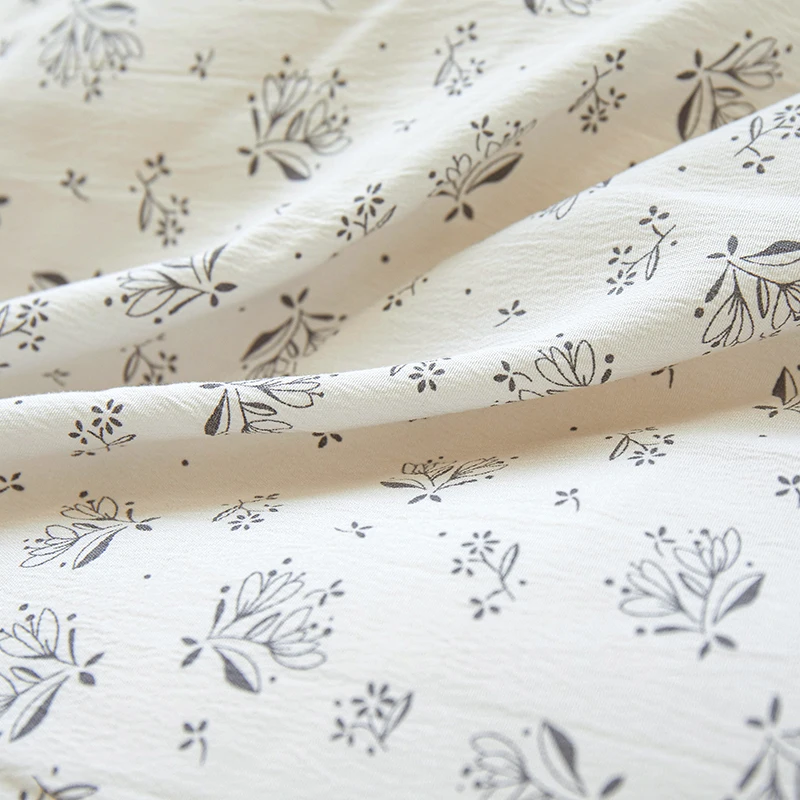 3pcs light gray Duvet Cover Set (1*Duvet Cover + 2*Pillowcase, Without Core), Fresh Flower Print Bedding Set, Soft Comfortable