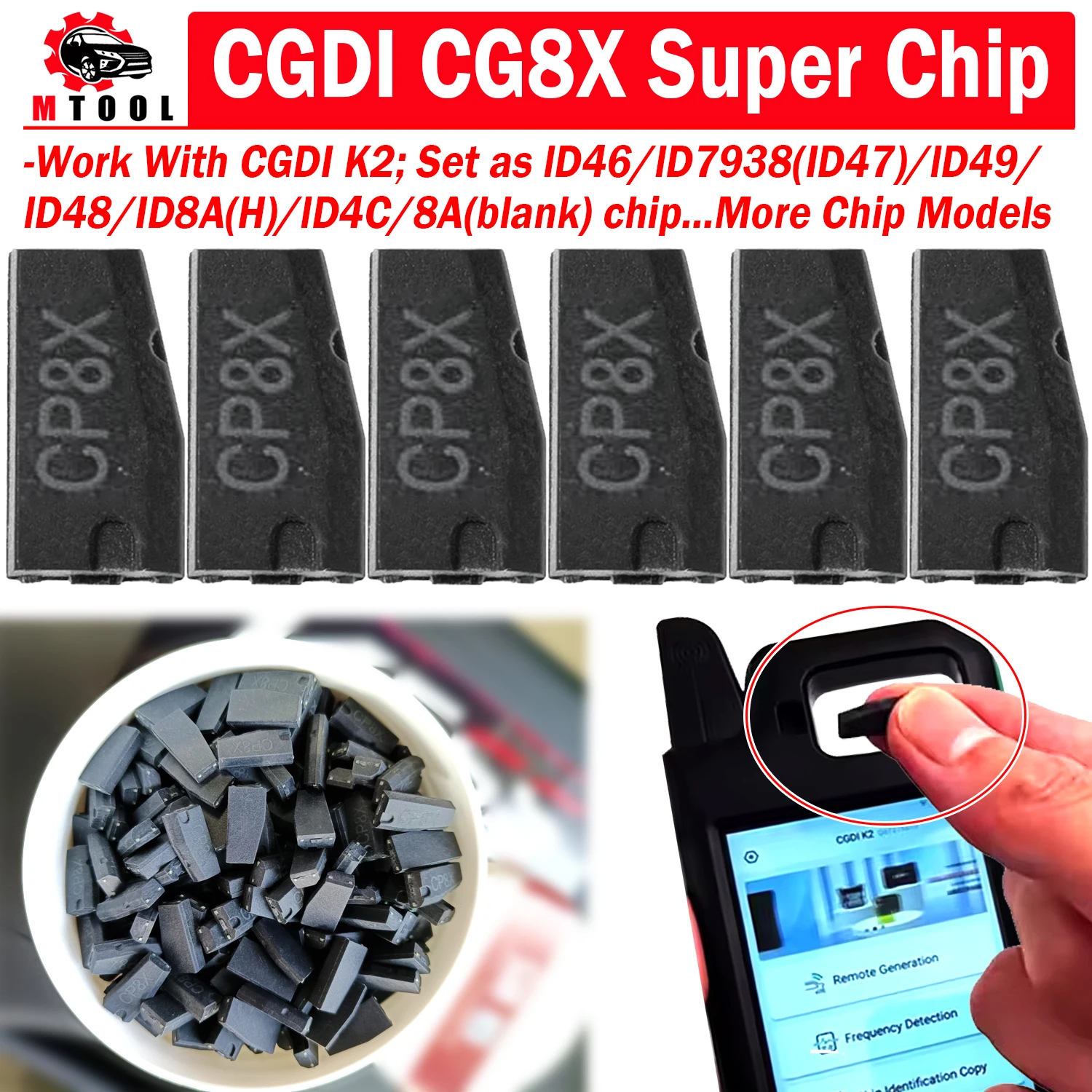 

Оптовая продажа CGDI CG8X суперчип для CGDI K2 преобразование стабильности подходит для lD46 ID4E 46_EXT lD7938(ID47) lD49 ID8A(H) lD48 lD4C Подробнее
