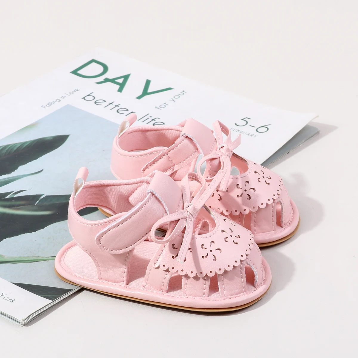 Summer Baby Girl's First Walking Toddler Shoes For 0-18 Months High Quality PU Leather And TPR Sole Baby Sandal Beautiful Design