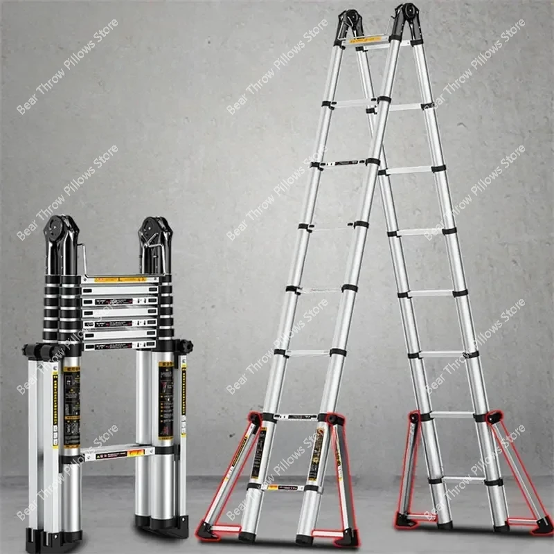 

Multifunction Aluminum Alloy Telescopic Ladder Household Folding Ladder Herringbone Safety Engineering Ladder Lift Stairs