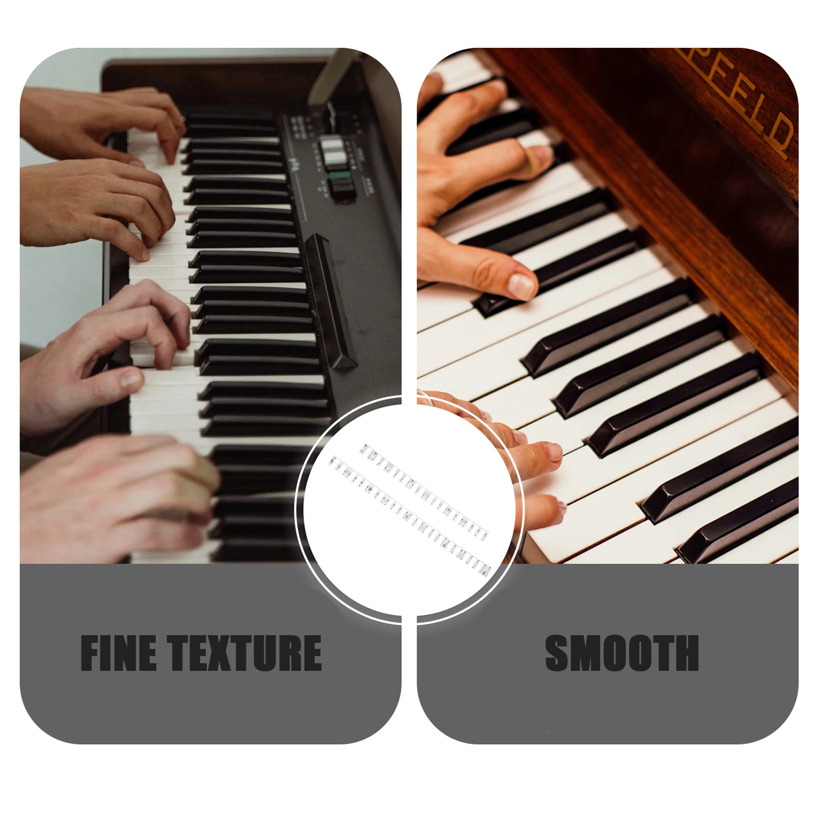 

2Pcs Piano Keyboard Stickers 88-Key Introductory Decals for Beginners Easy to Paste Damage-Free Piano Learning Accessories