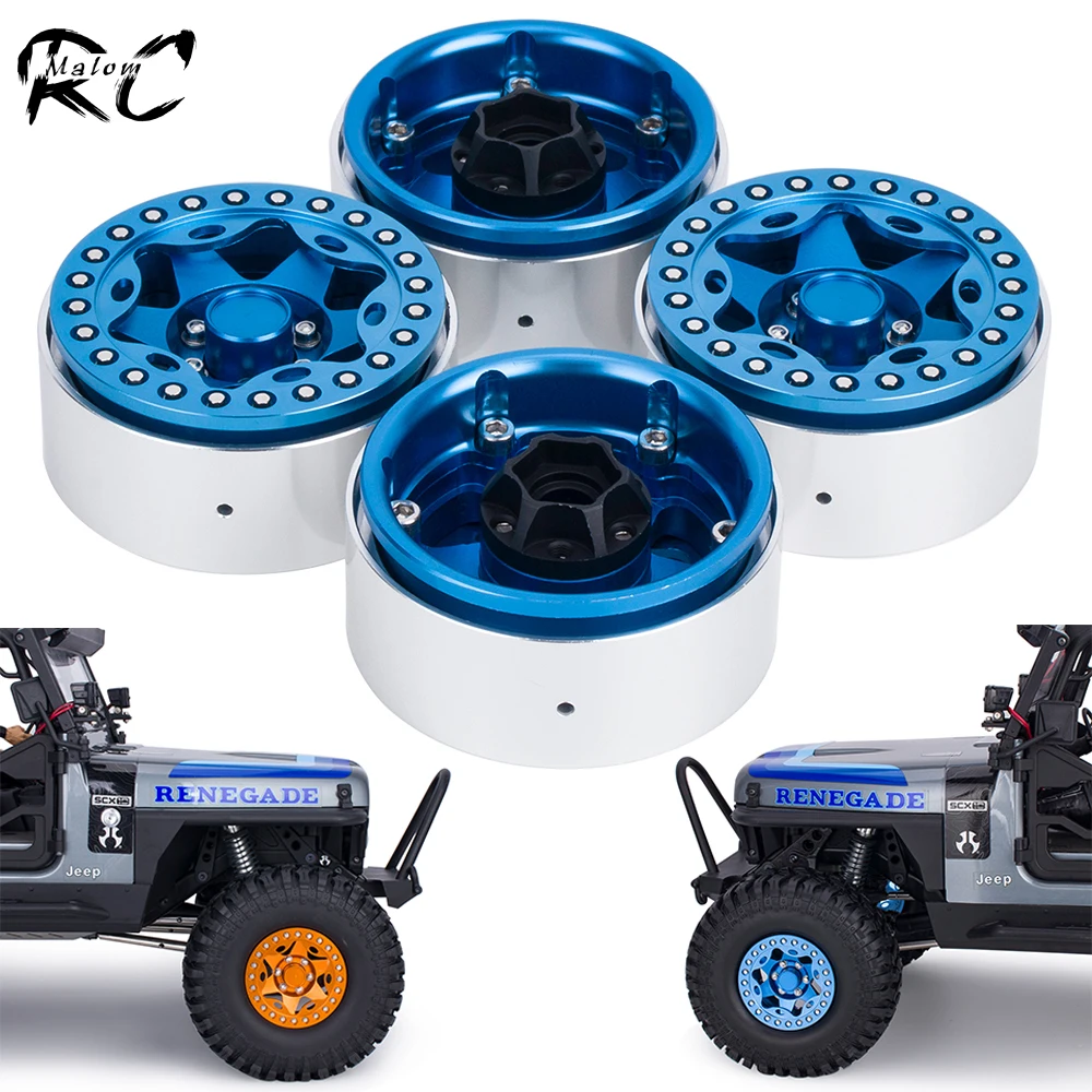 

1.9'' CNC Aluminum Alloy Beadlock Wheel Rim for 1/10 RC Crawler Axial SCX10 TRX4 TRX6 D90 Redcat Gen8 D110 & Tamiya