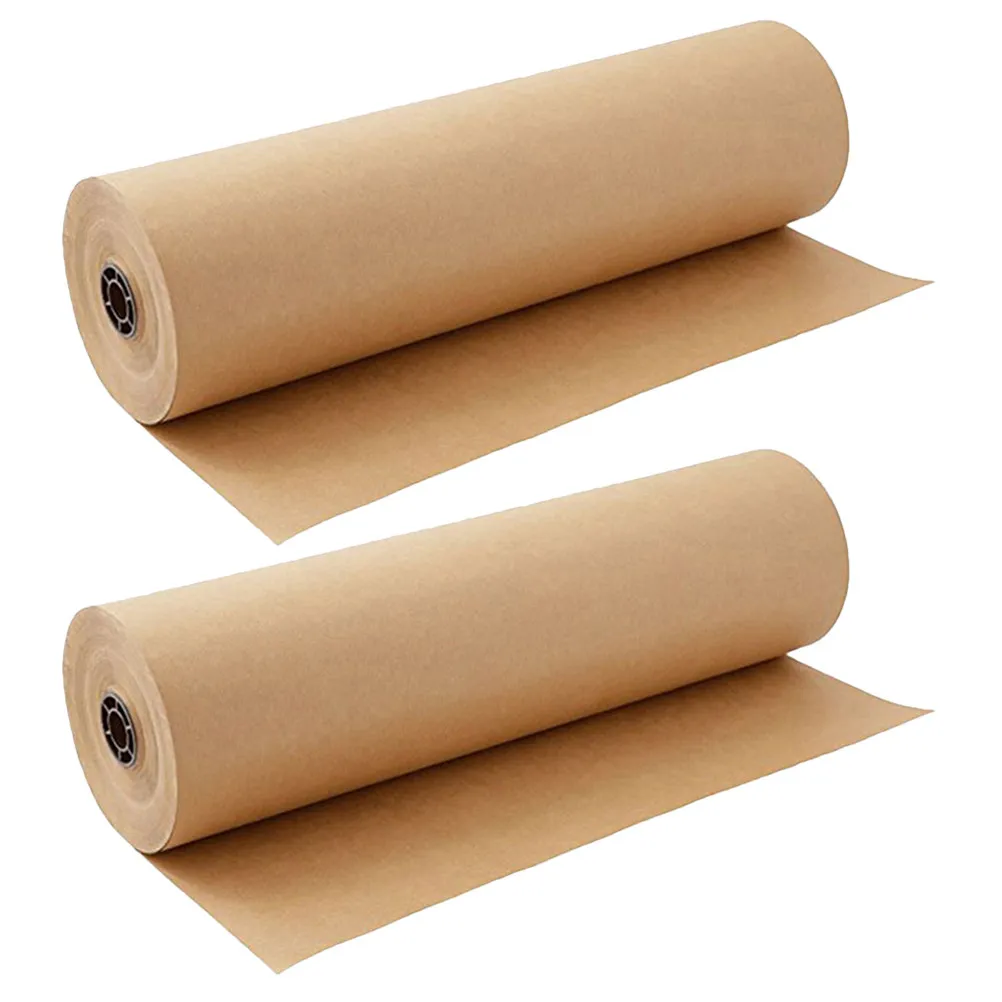 2 Rolls Kraft Paper Roll Multipurpose Wrapping Paper for Gift Packing Flower Wrapping Birthday Festival Gift Wrap view 3
