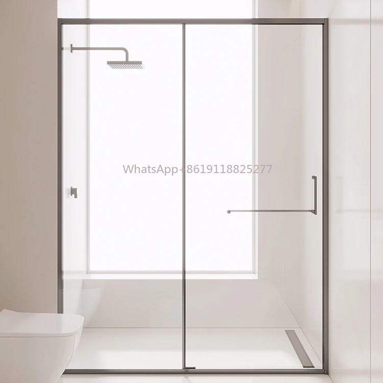 

screen sliding stainless steel shower door Tempered glass shower partition bath shower