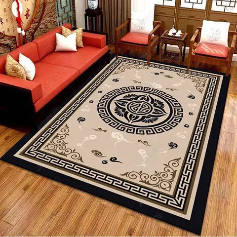 Modern European-style Home Living Room Large Area Carpets Bedroom Bedroom Retro Non-slip Carpet Sofa Coffee Table Persian Rug