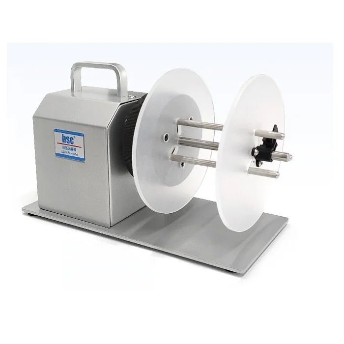 Coreless Roll Label Rewinder Bsc X5S Small Automatic Thermal Label Printer Rewinder Table Top Rewinding Machine