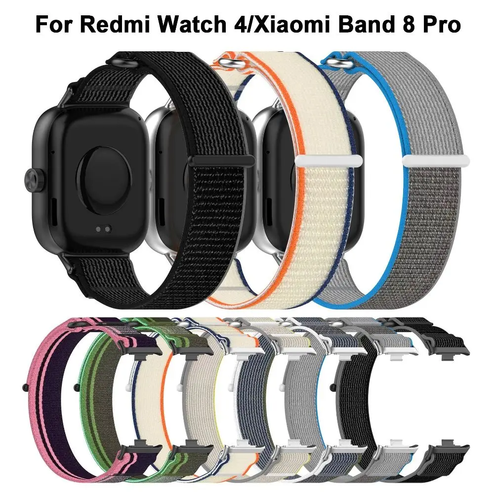 Nylon Loop Strap For Redmi Watch 4 Adjustable Elastic Bracelet Watchband for Xiaomi Mi Band 8 Pro Band Accessories