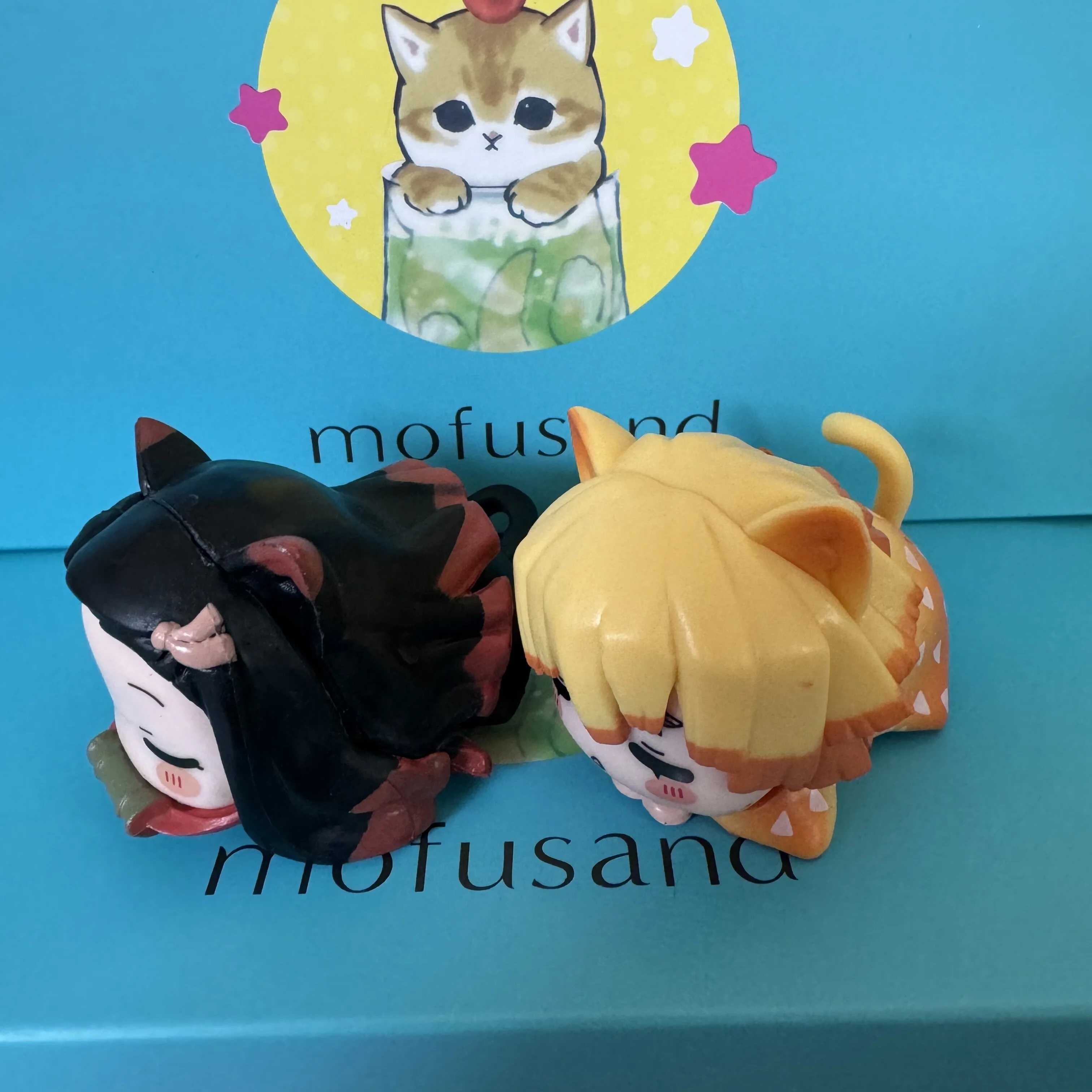 Demon Slayer Liggende Kat Oor Tokito Muichiro Blind Box Prank Pop Anime Bureau Decor Geschenken Action Figure Model Speelgoed
