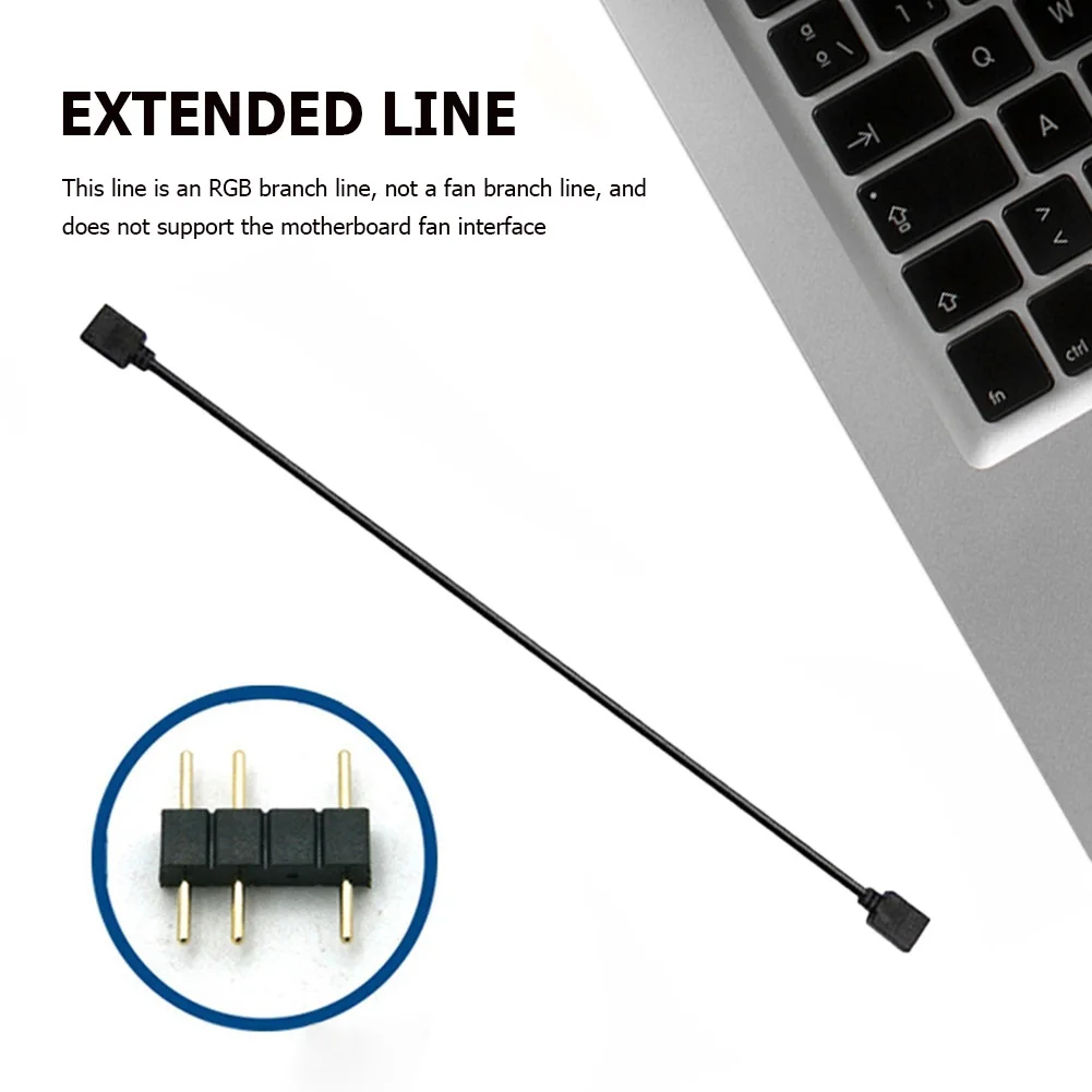 1 To 1 AURA RGB Extension Adapter Cable LED Light Strip 5V 3Pin/12V 4Pin Adapter Cable Motherboard AURA Extension Cable for ASUS