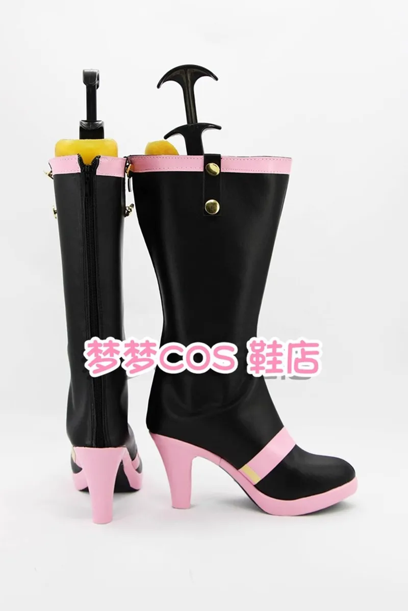 Project DIVA-f Sweet Devil Miku Cosplay Costume Shoes Handmade Faux Leather Boots