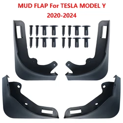 4X Mud Flaps For Tesla Model Y 2020 -2024 Splash Guards Mudguards Fenders Mudflaps No Drilling Front Rear 2021 2022 2023