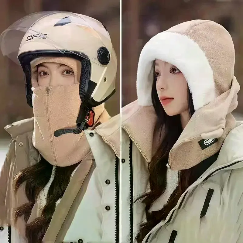 قبعة مقاومة للرياح في الشتاء لركوب الدراجات، قناع وجه سميك ودافئ لحماية الأذن، عصابة رأس لركوب الدراجات، قبعة قطنية مقاومة للبرد #2