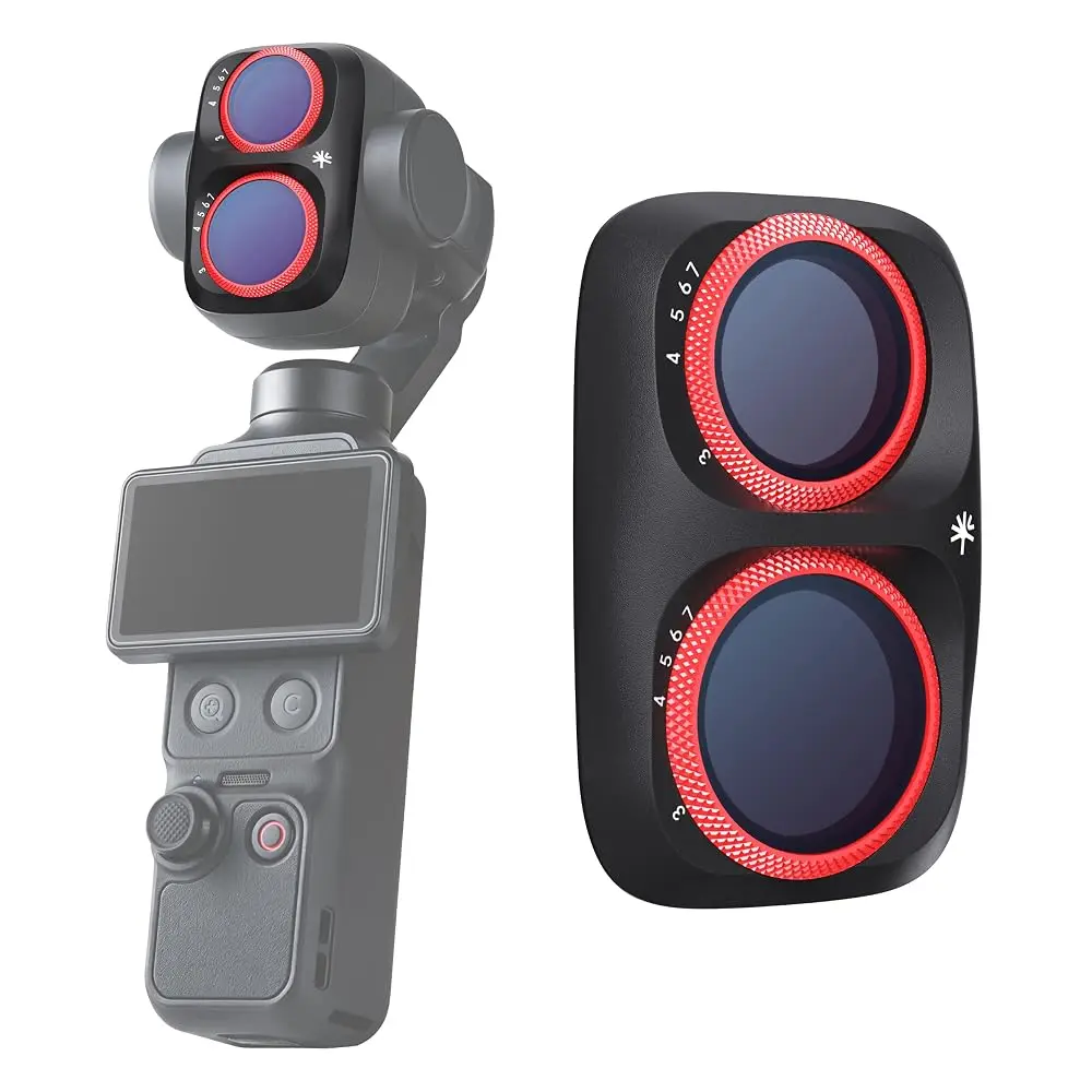 PGYTECH OSMO POCKET 4P - CPL-filter/VND-filter (3 tot 7-stappen)/ND-set (ND 8 16 64 256)/Black Mist 1/4-filter