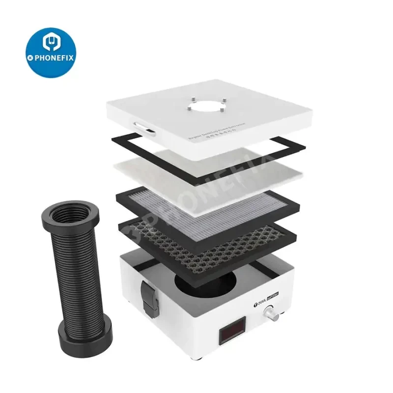 2uul Filter Fume Extractor Laser Rookdemper 6 Stuks Vervanging Filter Pack Voor Mobiele Telefoon Reparatie Lassen Rookzuiveraar