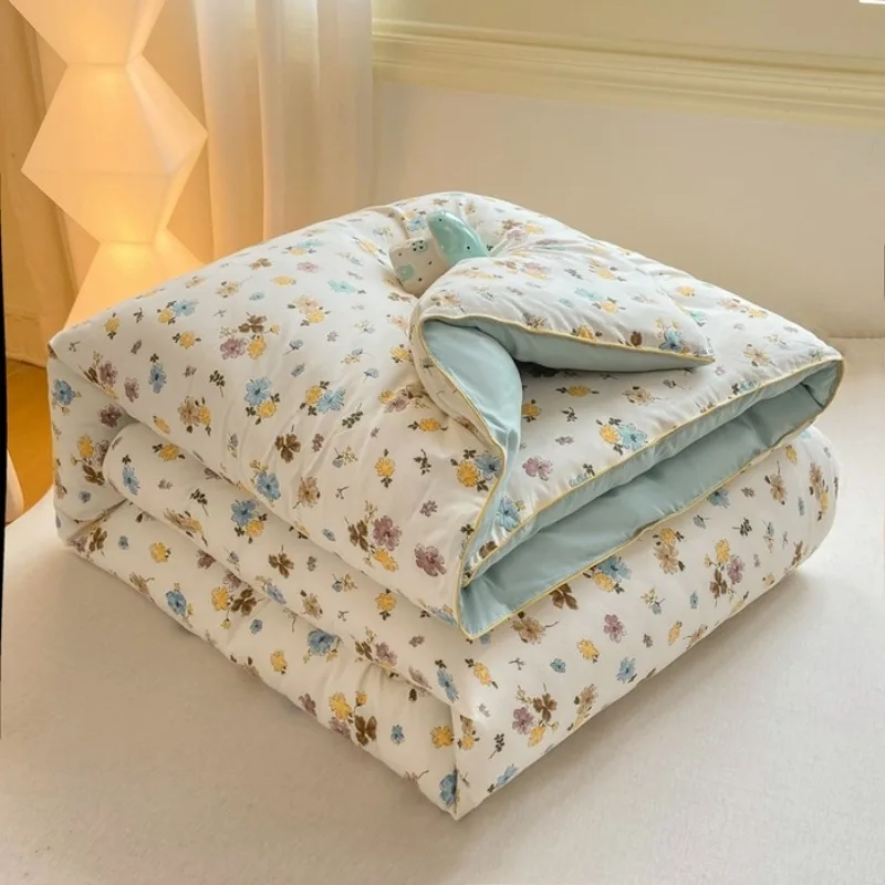 

2025 New Printed Class A Raw Cotton Soybean Quilt Thickened Spring and Autumn Quilt Soybean Fiber Winter Quilt