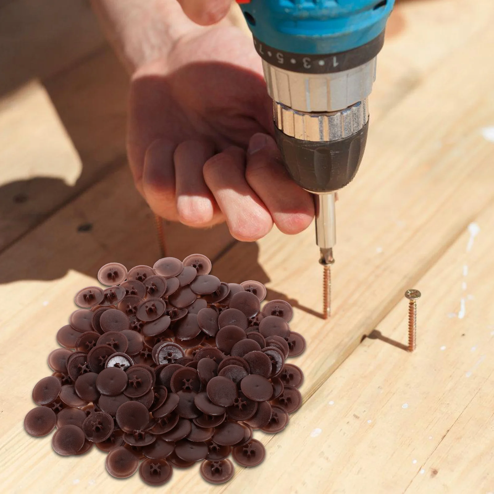 

1000Pcs Screw Hole Button Plugs Durable PP Furniture Cabinet Covers Easy to Install Versatile Design Screw Hole Covers