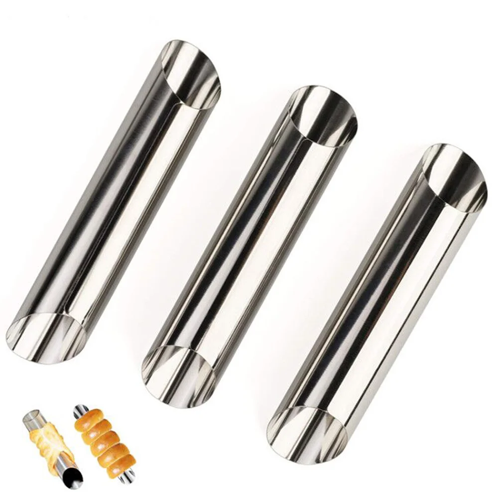 

20Pcs Tube Shaped Bread Mold Stainless Steel Cannoli Maker Baking Tool for Pastry Croissant Bread Cupcake Mold Easy