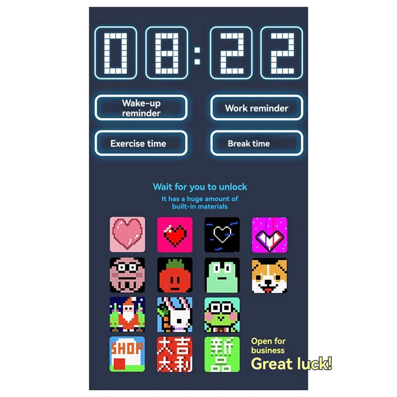 

AONEQ-DIY Светодиодный ночник с 32X32 пикселями, программируемый через смарт-приложение для анимации текста и фотографий — идеальный подарок