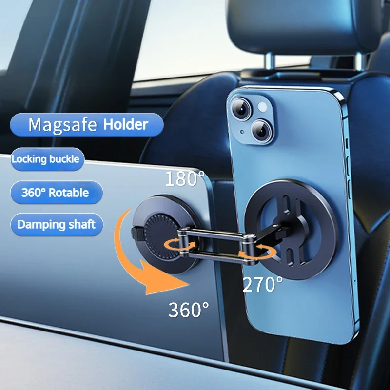 

Oatsbasf Foldable Car Magnetic Phone Holder Dashboard Pasted Phone Stand 360° Rotable Car Holder Car Interior Accessories