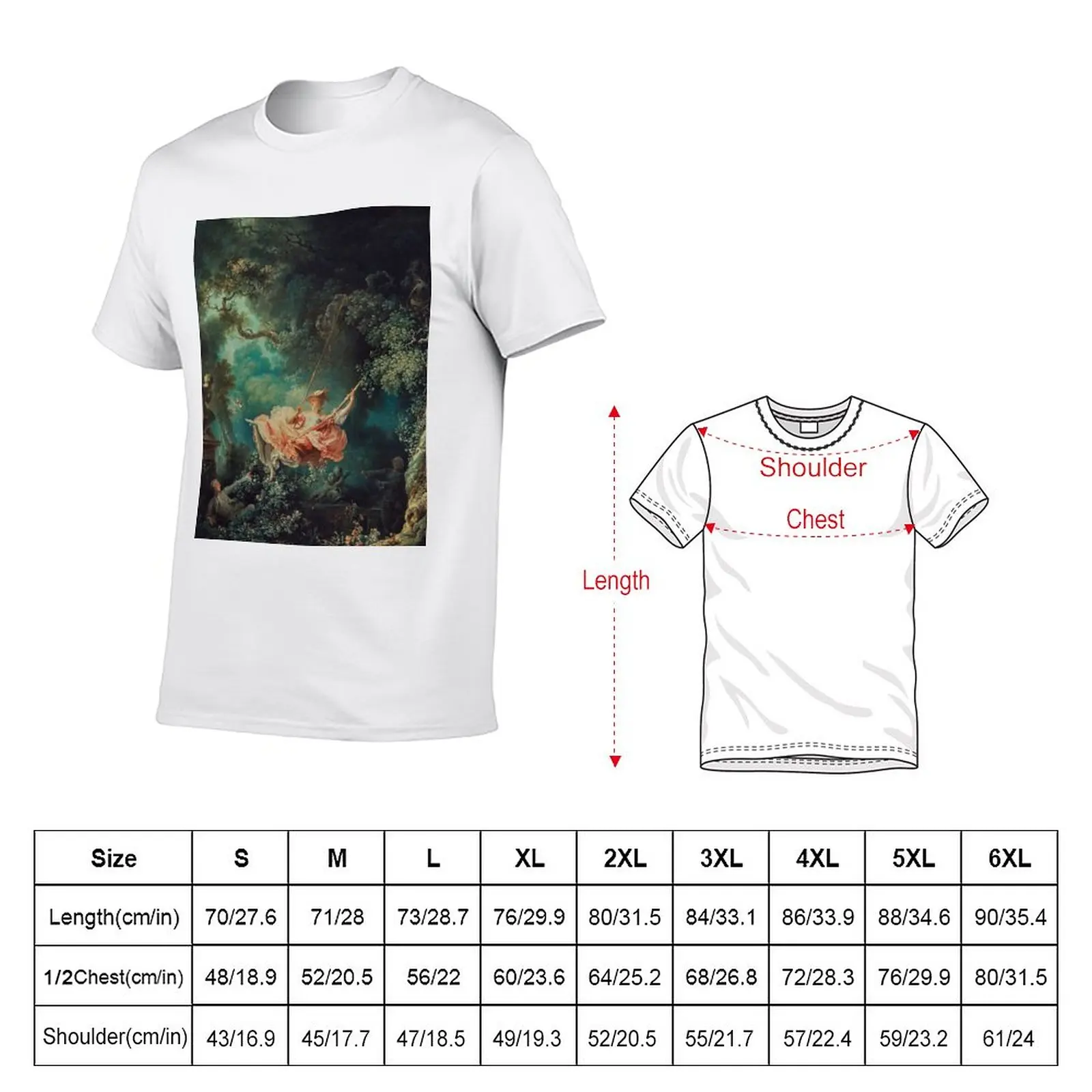 New The Swing Painting - Jean-Honoré Fragonard T-Shirt cat shirts graphics t shirt plain t shirts men