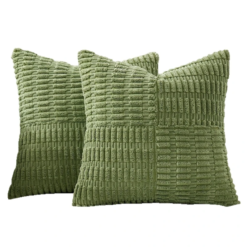 Plush pillow cover does not contain core, high-end sofa, bedside pillow quilt, office solid color backrest pad