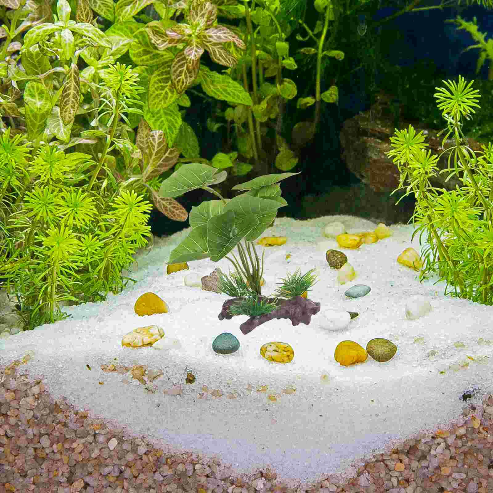 Plantas de água artificiais grandes decorações de tanque de peixes aquário de água doce aquático de plástico betta