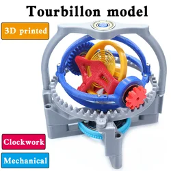 Modelo de Tourbillon de tres ejes, estructura mecánica de relojes, juguetes de descompresión creativos científicos impresos en 3D, equipo de enseñanza