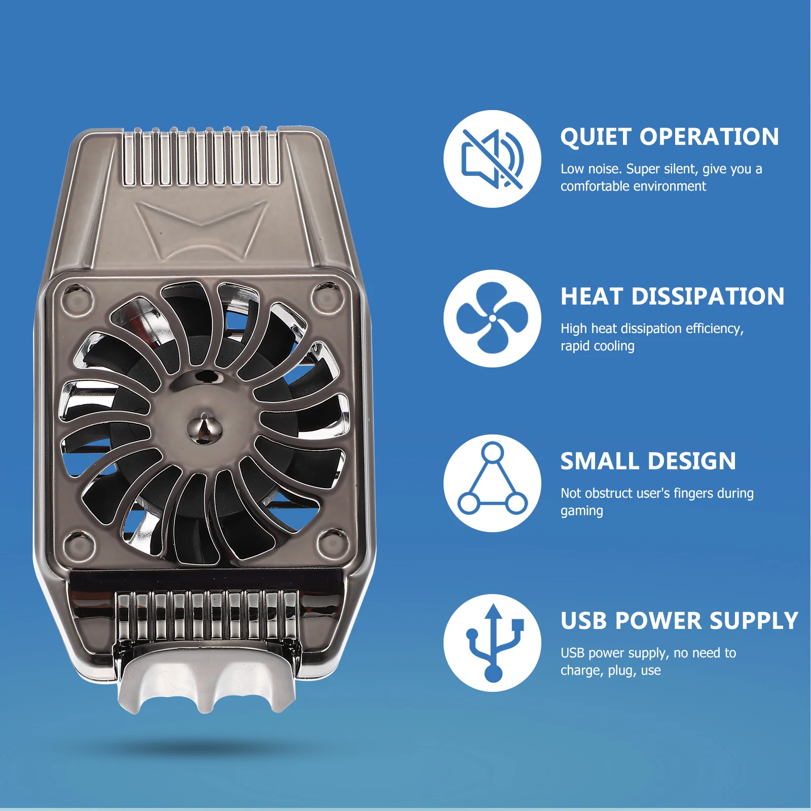 

Mobile Phone Cooler Silent Cooling Fans for Telephone Portable Handphone Aluminum Alloy Heat Sink System