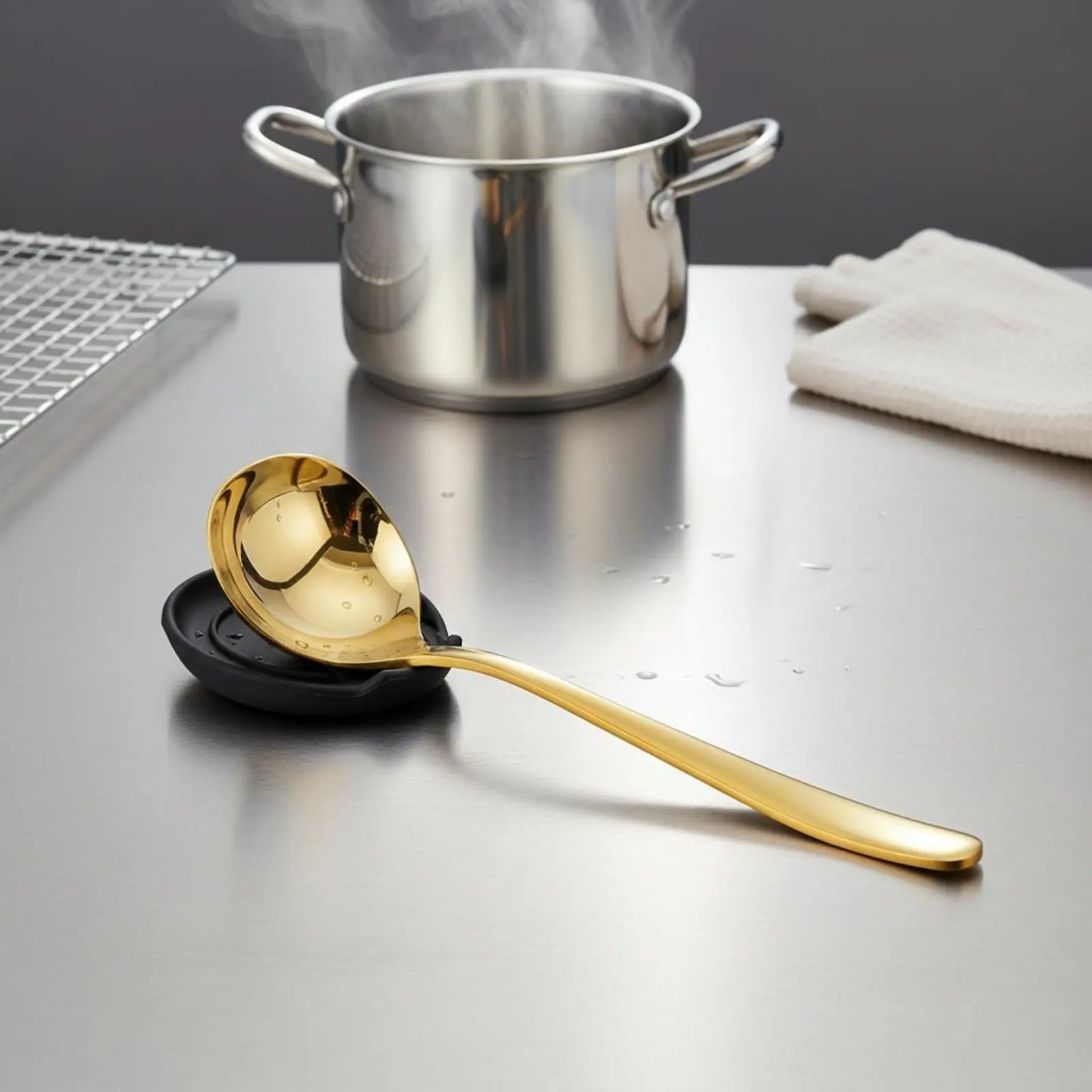 Stainless Steel Soup Spoon Thickened Material Long Handle Soup Spoon Long-Lasting Sleek Edges for Restaurant Owners, Restaurants
