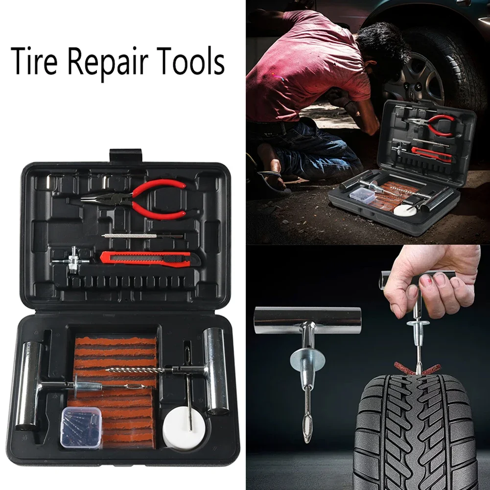 

Набор для ремонта шин, комплект из 70 бескамерных инструментов для замены проколов шин, для грузовиков, тракторов, мотоциклов, домов на колесах и внедорожников