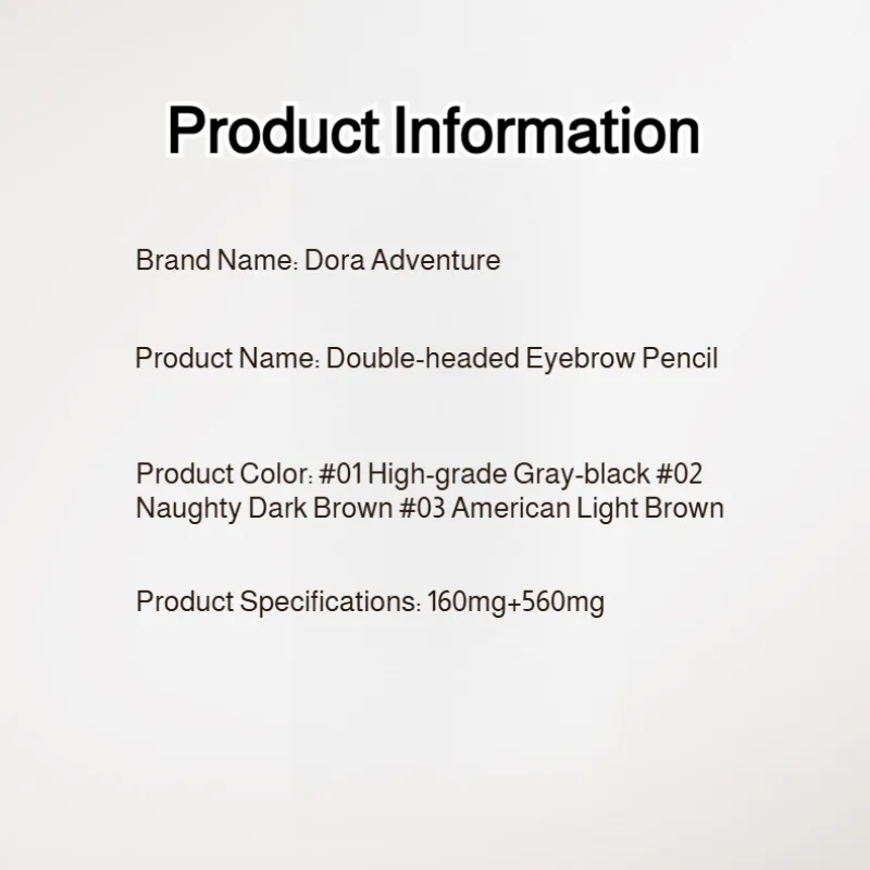 قلم حواجب مزدوج الأطراف مقاوم للماء ومقاوم للتلطخ ومحسن للحواجب ذو مظهر طبيعي بري مع فرشاة أداة مكياج تدوم طويلاً