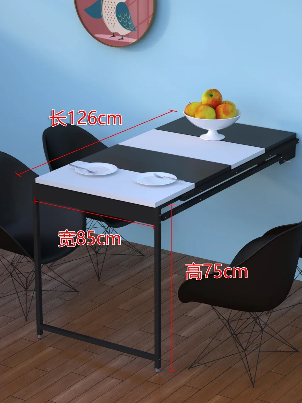 Wall hanging multi-functional folding dining table rack household small apartment retractable universal new deformation locker