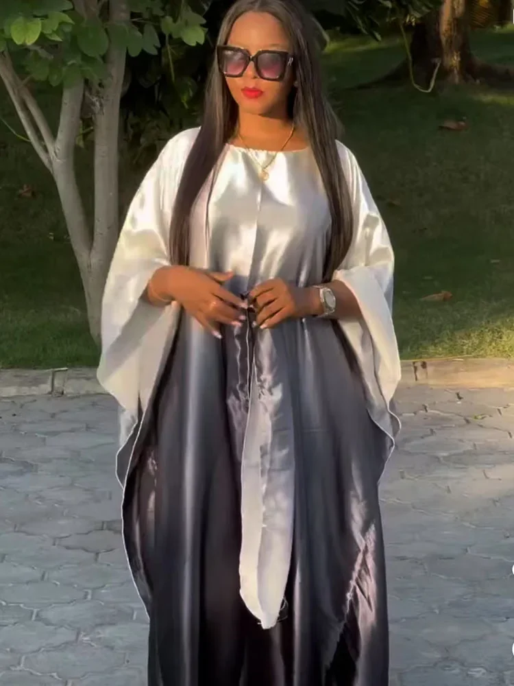 

2025 New Arrival Elegant Ramadan Kaftan Dress - African Ankara Print Boubou, Dashiki Maxi Dress for Women (Soft Brocade)