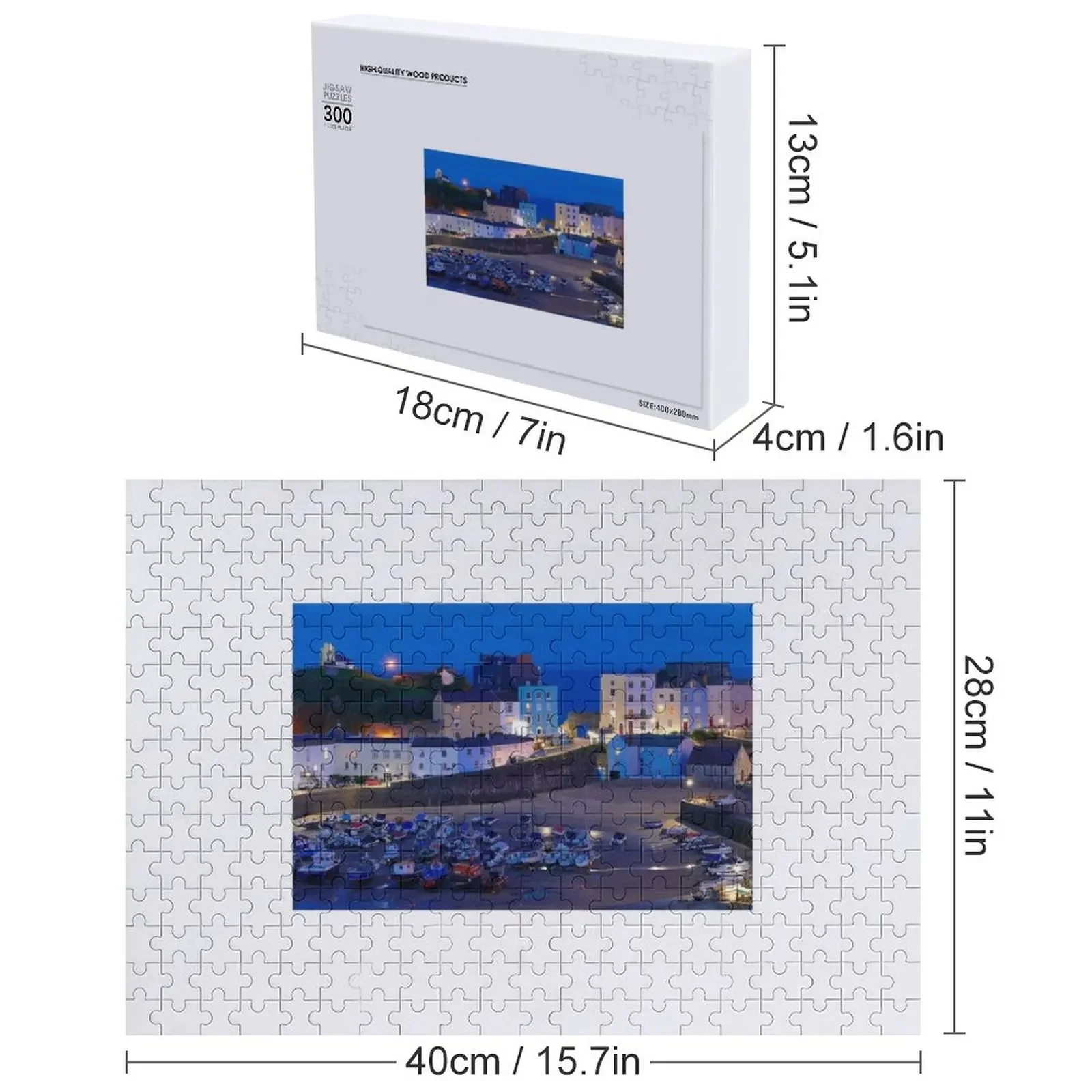 Porto tenby, país de gales quebra-cabeça de madeira nome animal brinquedo de madeira crianças decoração de madeira pinturas quebra-cabeça