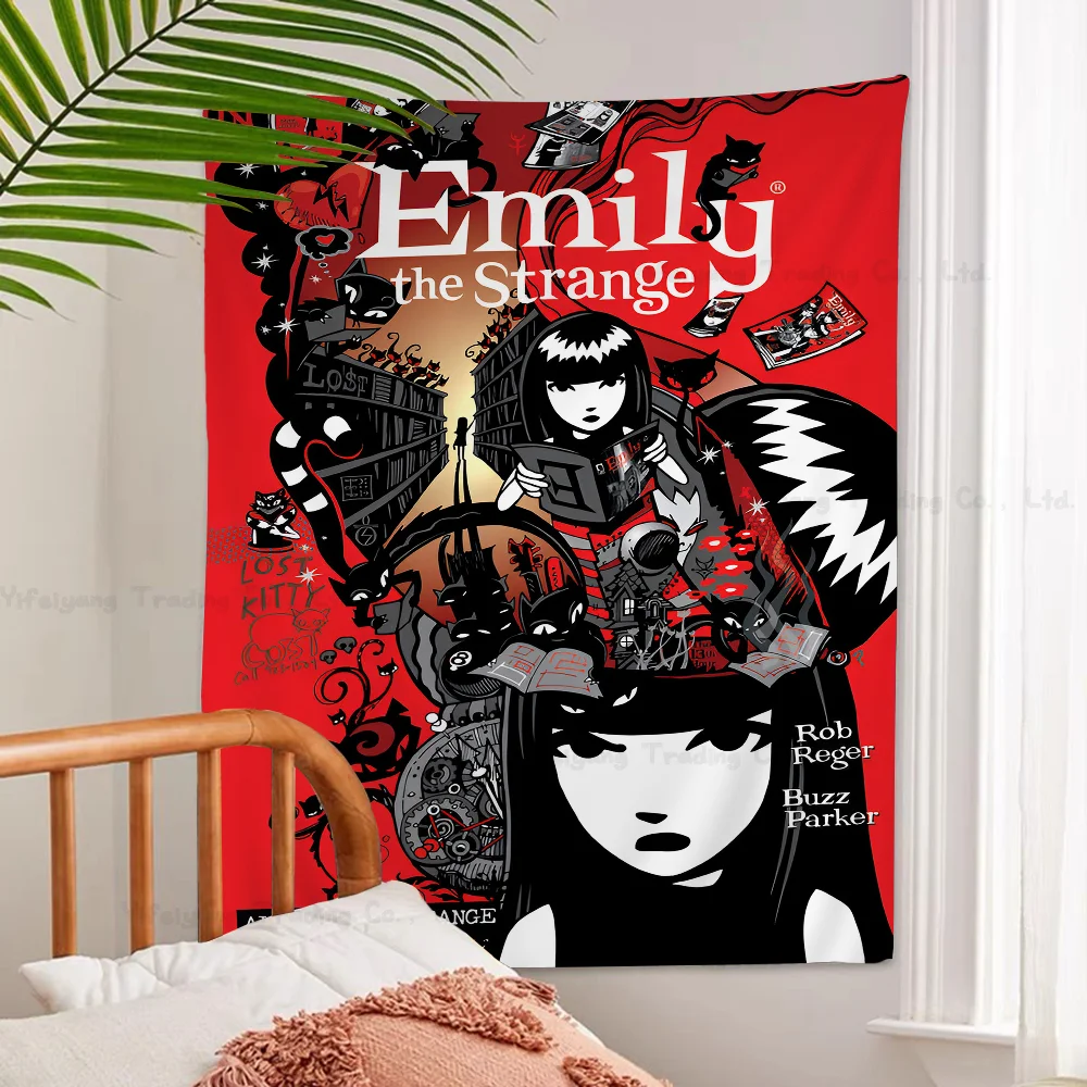 Comics Emily The Strange Colorful Tapestry Wall Hanging Cheap Hippie Wall Hanging Bohemian Mandala Wall Hanging Sheets