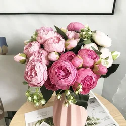 2025 Beautiful Rose Peony Artificial Silk Flowers Small bouquet flores Home Party Spring Wedding Decoration Fake Flower