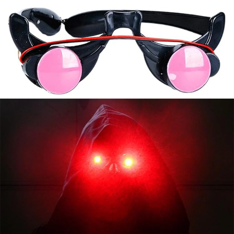 Halloween Luminous Glasses Cos Play Party Wearable Led Glowing Funny Clown Cool Red Laser Eyes Masks Carnival Masquerade Props