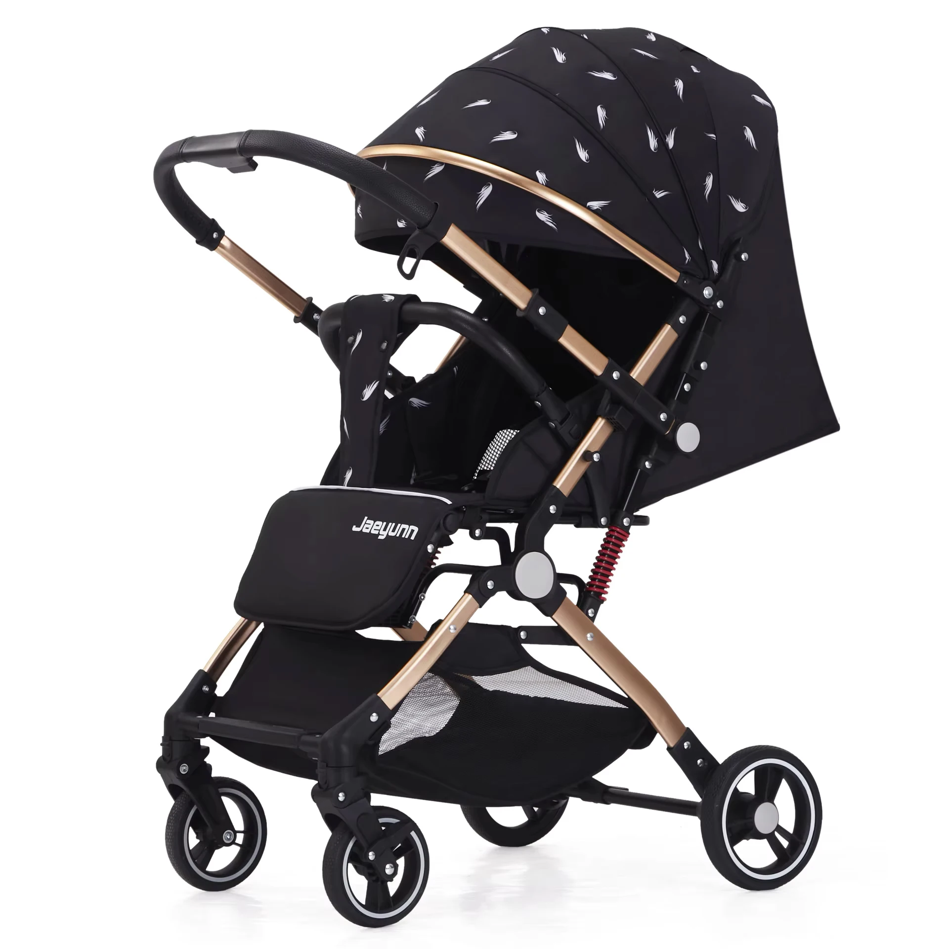 Can Sit and Lie Down Stroller High Landscape Newborn Baby Two-way Swivel Seat Lightweight Folding Four-wheeled Baby Stroller