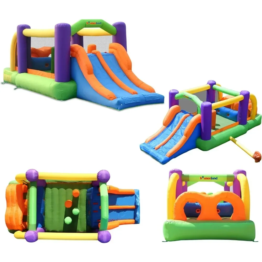 

Bounceland Pro Racer Obstacle Bounce House with Dual Slides, Bounce, Climb, Slide All in One, UL 1 HP Blower Included