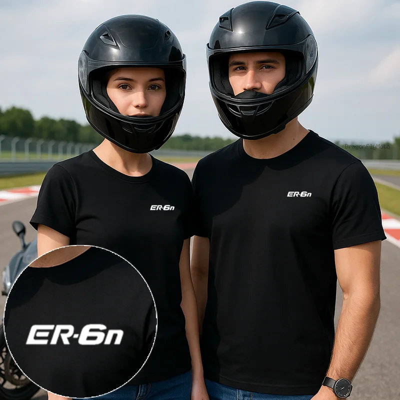 

ER-6N Logo Motorcycles T Shirts Fashion Men Summer Short Sleeve Cotton Bultaco Man Tshirt For Kawasaki ER6N ER 6N ER-6N 2006-