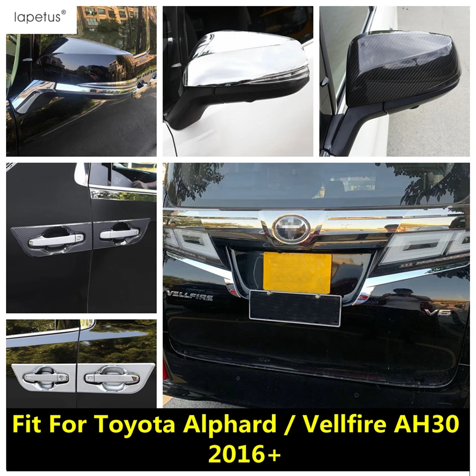 

Rearview Mirror Cap Strip Handle Bowl Rear Tail Light Lamp Cover Trim Accessories For Toyota Alphard / Vellfire AH30 2016 - 2021