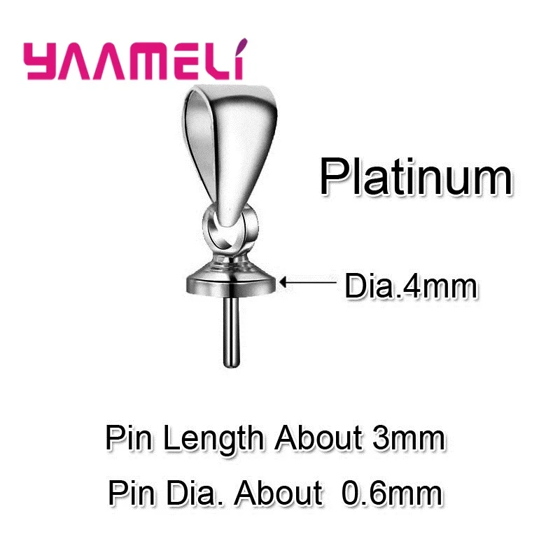 100 Stück 925 Sterling Silber Schrauböse Pin Bail Top gebohrte Perlen Endkappe für DIY Charm Anhänger Anschlüsse Schmuckherstellung – Detail 11