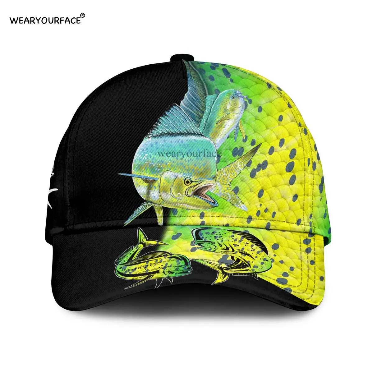 Mahi-mahi Fishing America 3D All Over Printed Snapback Hat Men Women Adult Sports Headwear Outdoor Sun Visor Baseball Cap