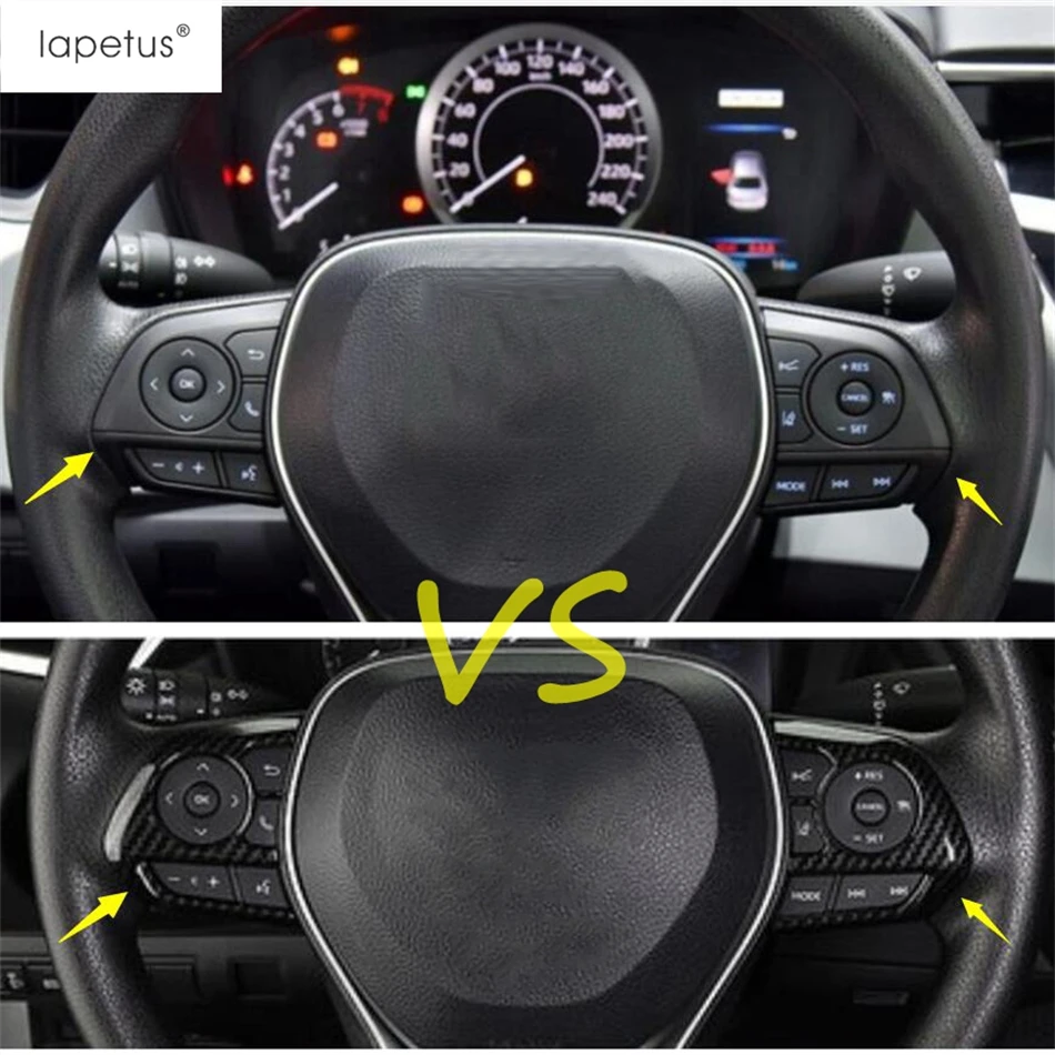 

Car Steering Wheel Button Decor Cover Trim Accessories Interior For Toyota RAV4 Corolla Camry Corolla Cross Venza Harrier Avalon