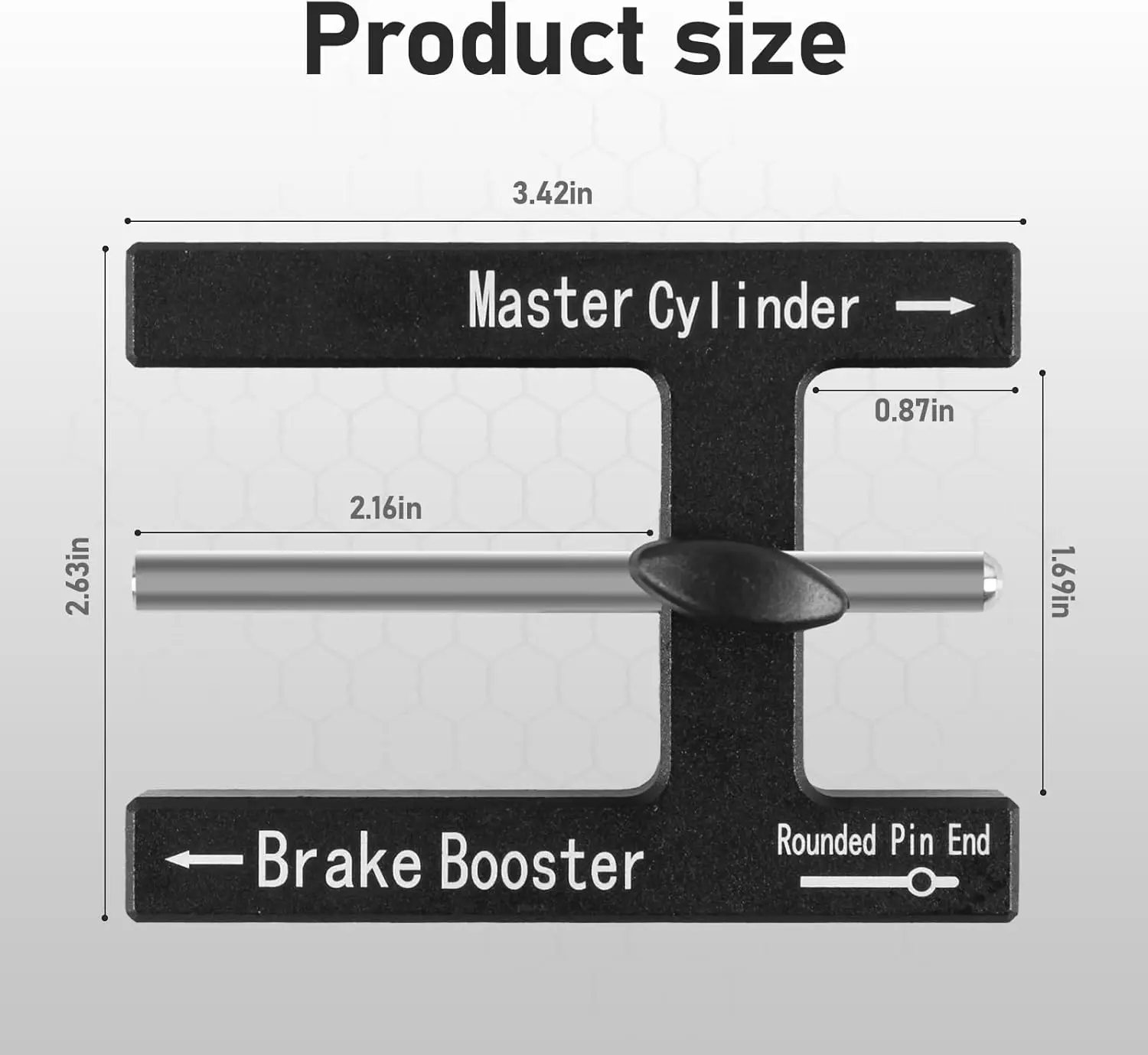 Brake Adjustment Tool, Brake Booster Rod Adjustment Tool,Pushrod Power For Adjustable Braking Distance of Brake Pedal