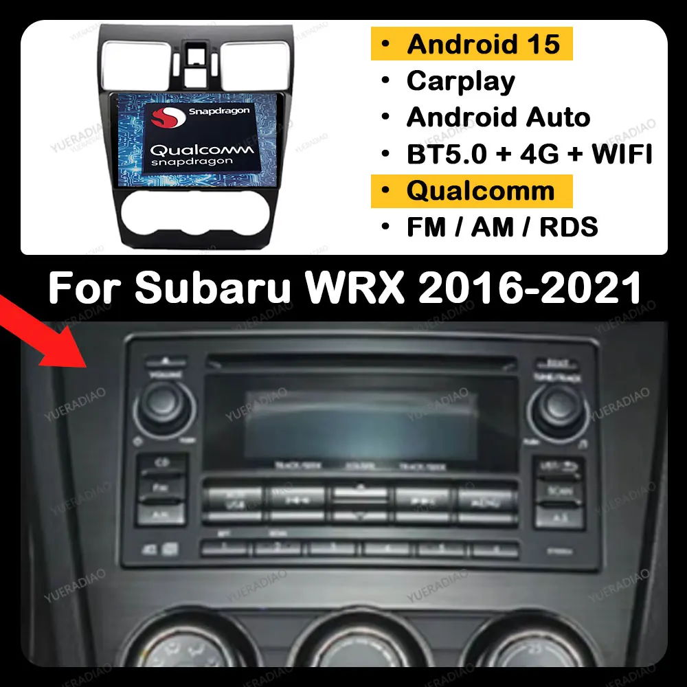 

Android 15 Car Radio For Subaru Forester 4 SJ XV WRX 2012 - 2015 2018 QLED GPS NAVI 2DIN Multimedia Video Player 4G LTE 5G WIFI